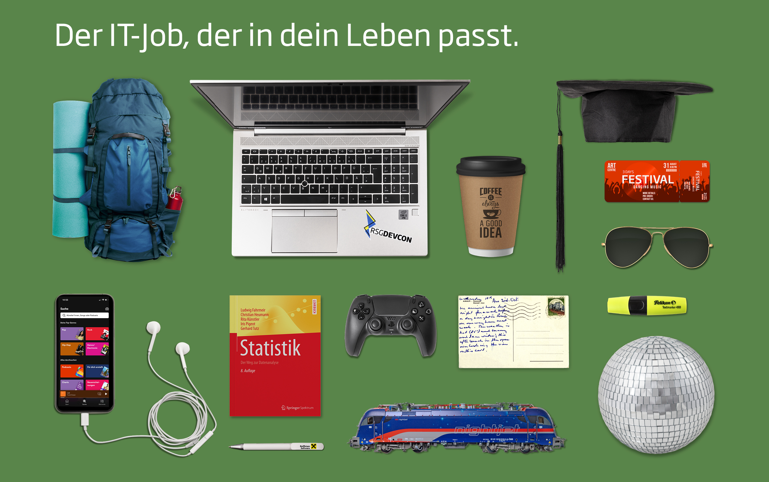 variable Kopfgrafik passend zum Job